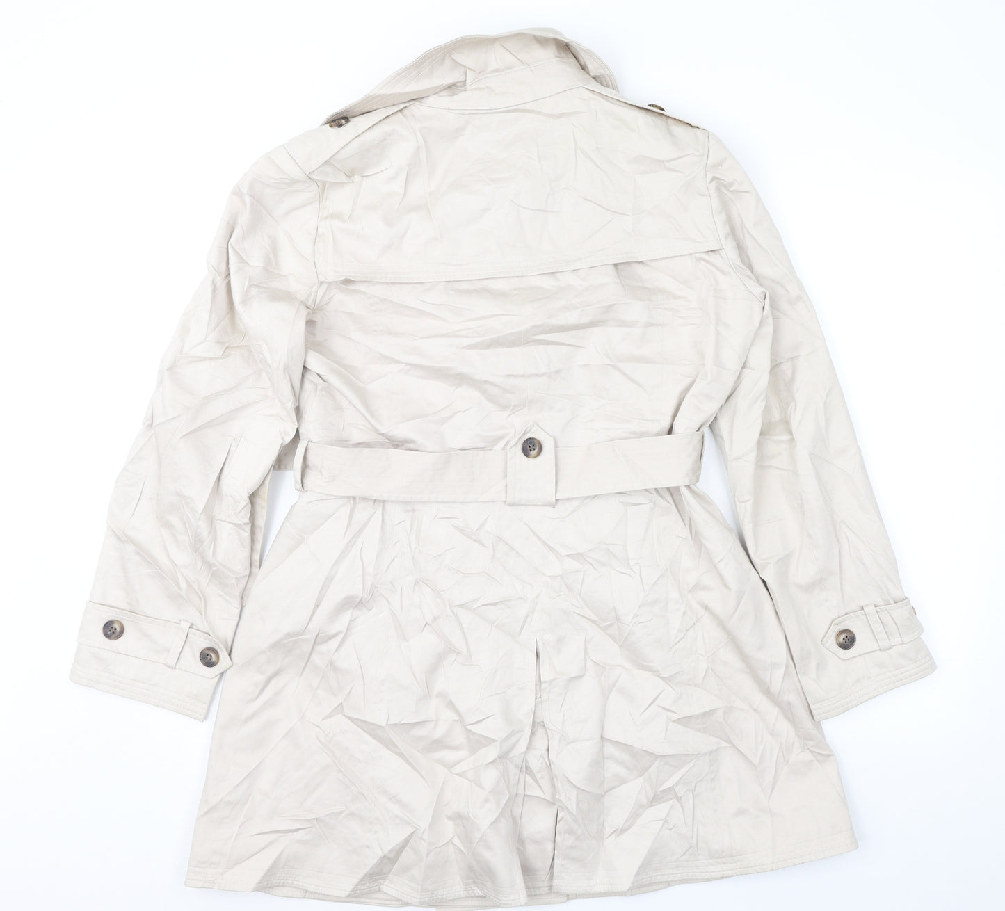 John Lewis Womens Beige   Trench Coat Coat Size 12