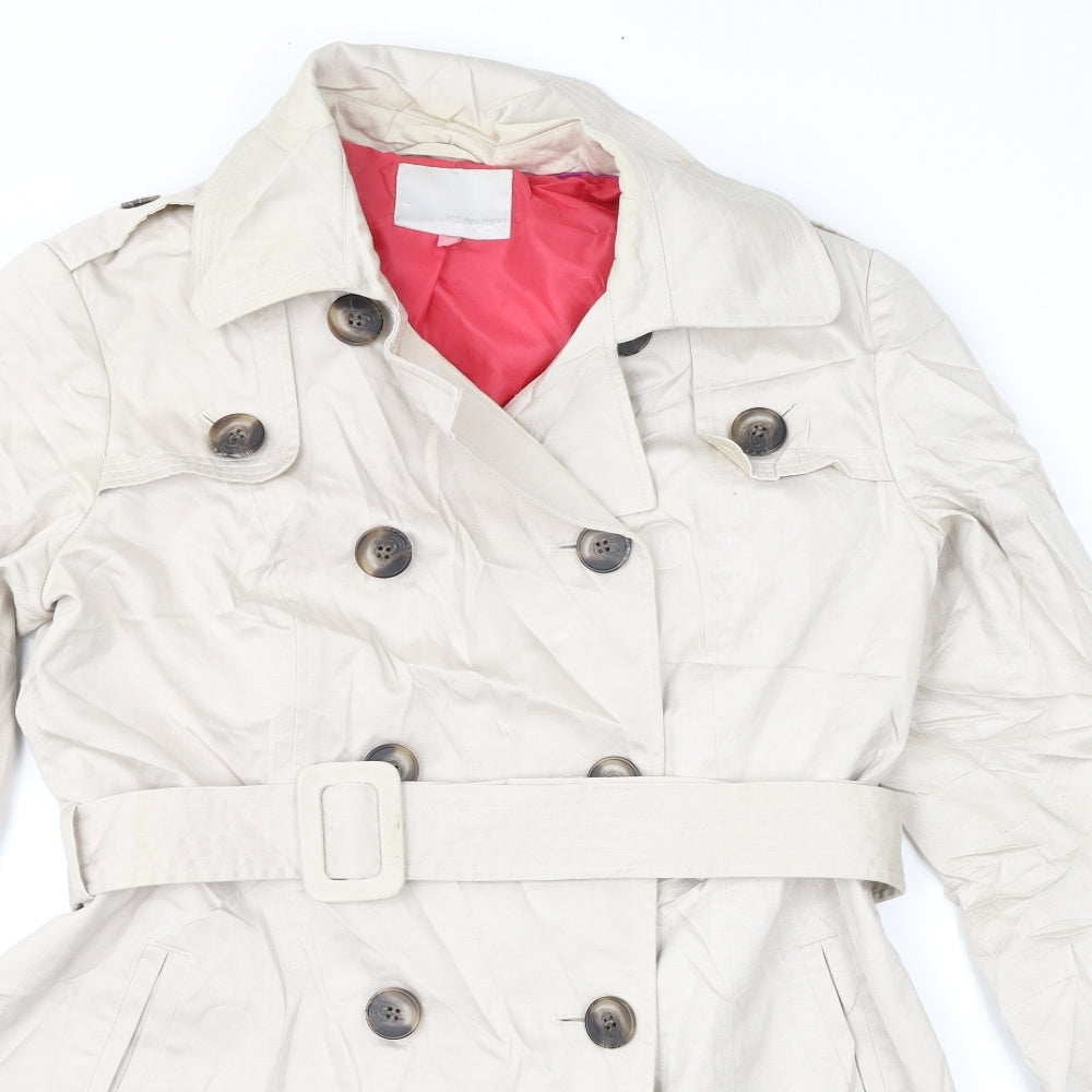John Lewis Womens Beige   Trench Coat Coat Size 12