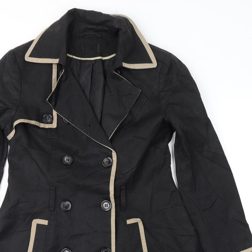 George Womens Black   Overcoat Coat Size 8