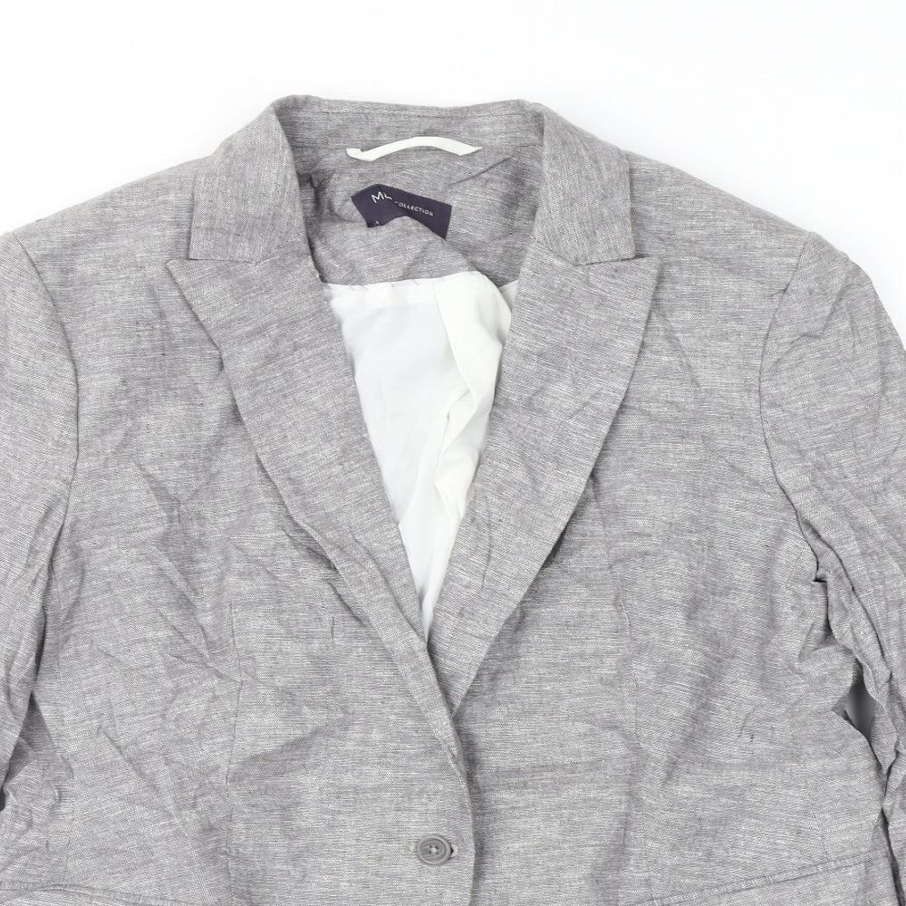 Marks and Spencer Womens Grey   Jacket Suit Jacket Size 14