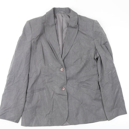 NEXT Womens Grey Herringbone  Jacket Suit Jacket Size 10