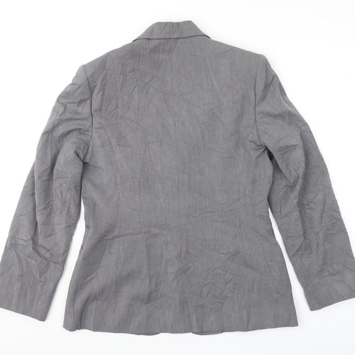 NEXT Womens Grey Herringbone  Jacket Suit Jacket Size 10