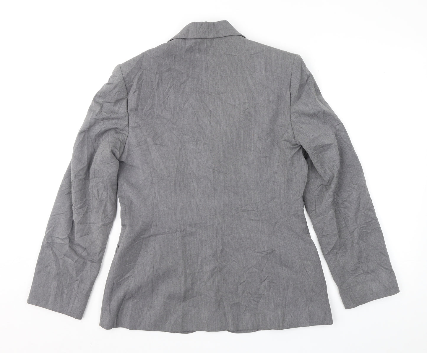 NEXT Womens Grey Herringbone  Jacket Suit Jacket Size 10