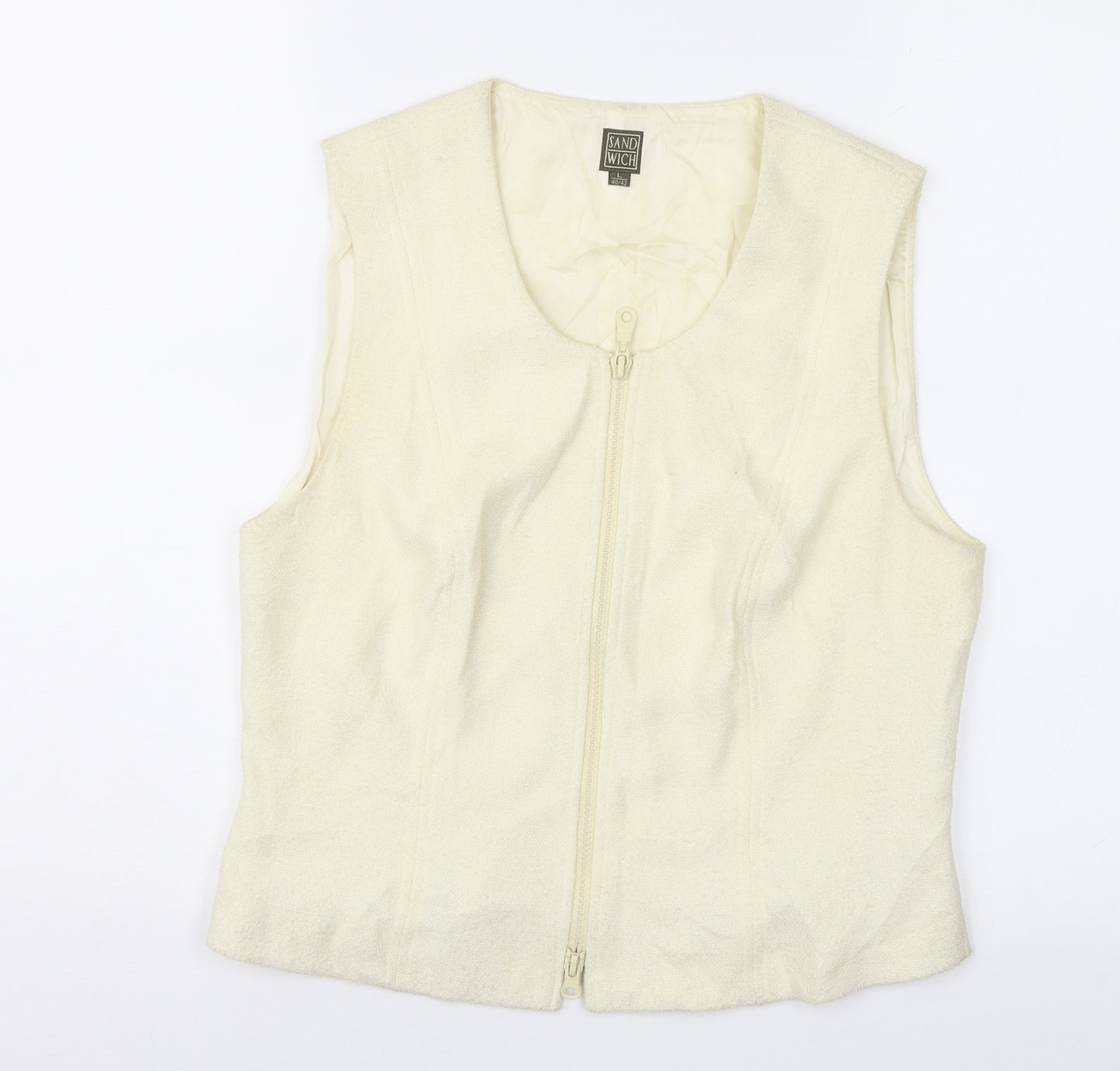 Sandwich Womens Ivory   Gilet Waistcoat Size L
