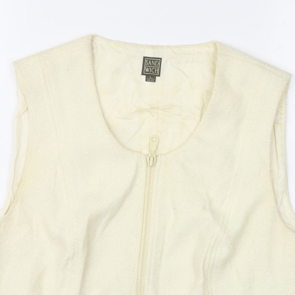 Sandwich Womens Ivory   Gilet Waistcoat Size L