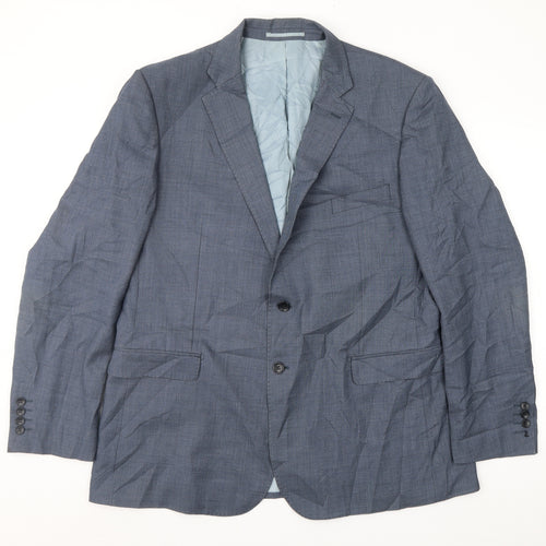 Savoy Taylors Guild Mens Blue   Jacket Suit Jacket Size 46