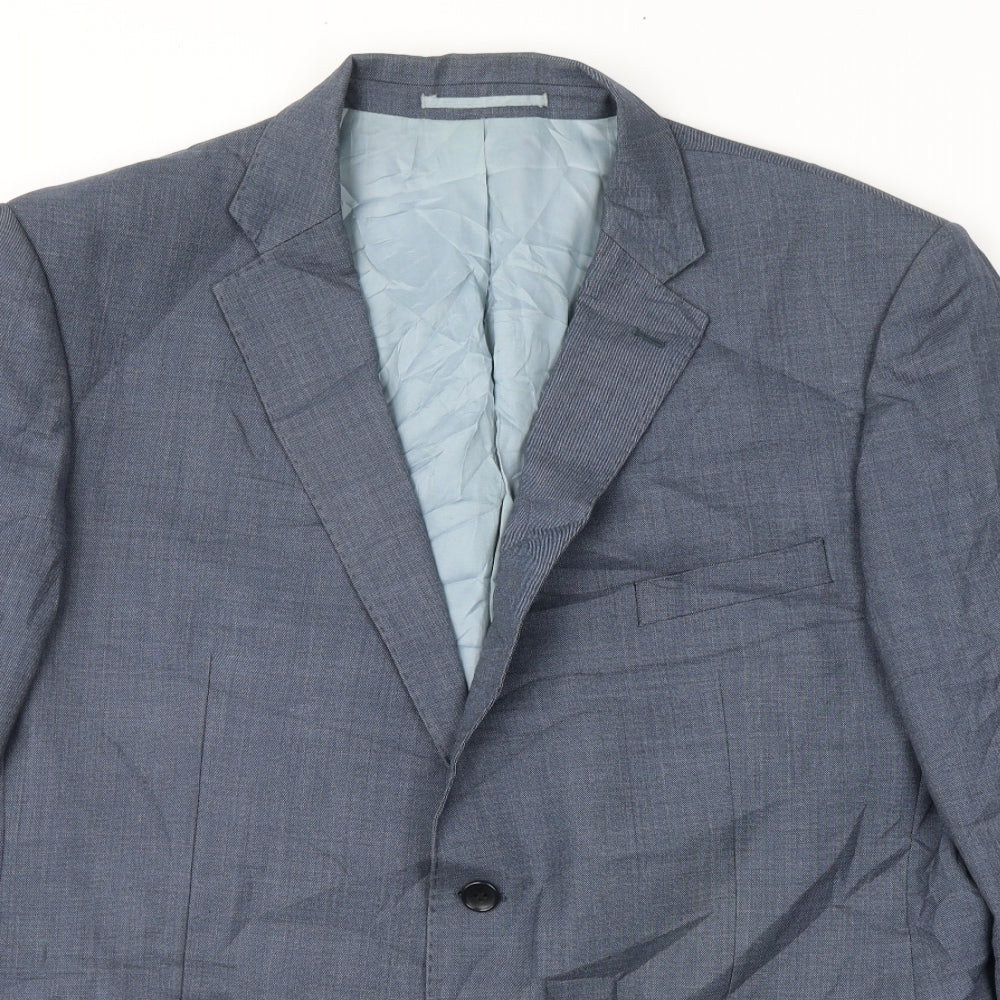 Savoy Taylors Guild Mens Blue   Jacket Suit Jacket Size 46