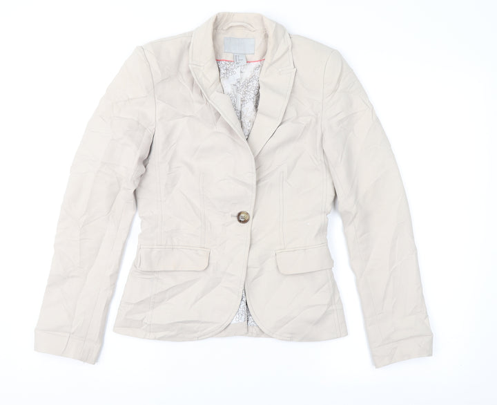 H&M Womens Beige   Jacket Suit Jacket Size 4