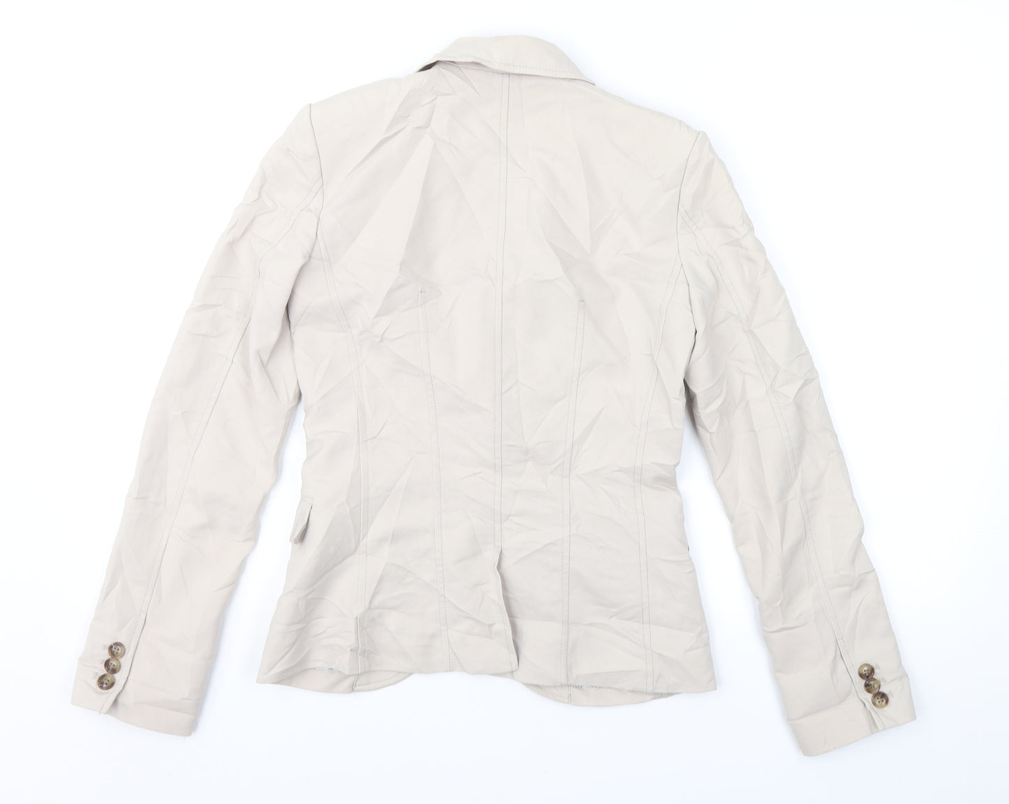 H&M Womens Beige   Jacket Suit Jacket Size 4