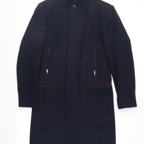 River Island Womens Blue   Overcoat Coat Size XS