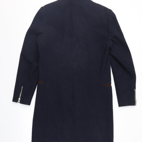 River Island Womens Blue   Overcoat Coat Size XS