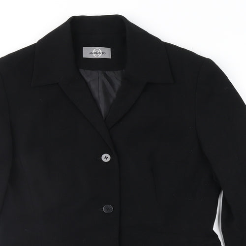 AMARANTO Womens Black   Jacket Suit Jacket Size 10