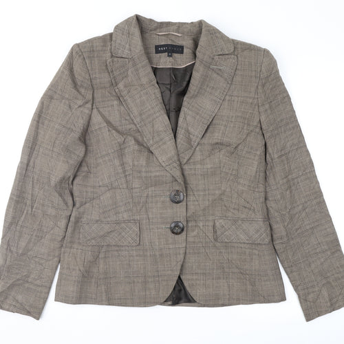 NEXT Womens Brown Check  Jacket Suit Jacket Size 14