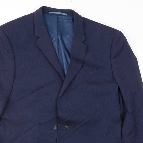 River Island Mens Blue   Jacket Suit Jacket Size 40