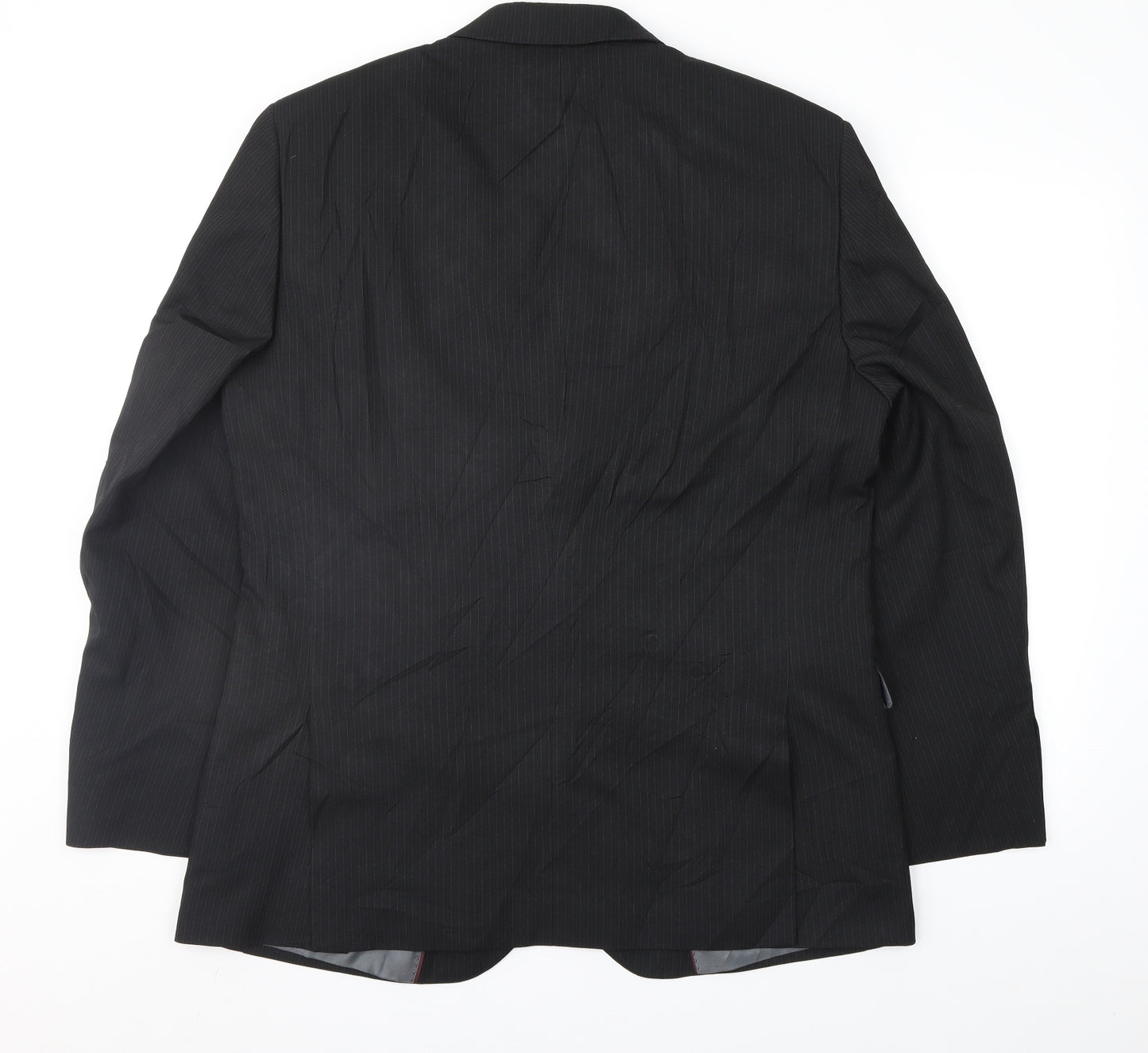 F&F Mens Black Striped  Jacket Suit Jacket Size 42