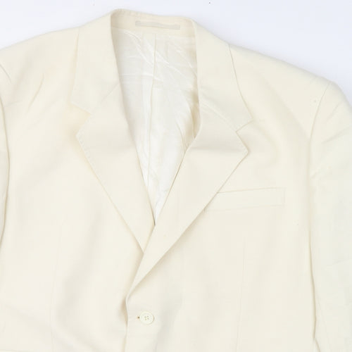 Leonardo Deici x Mens Ivory   Jacket Suit Jacket Size 46