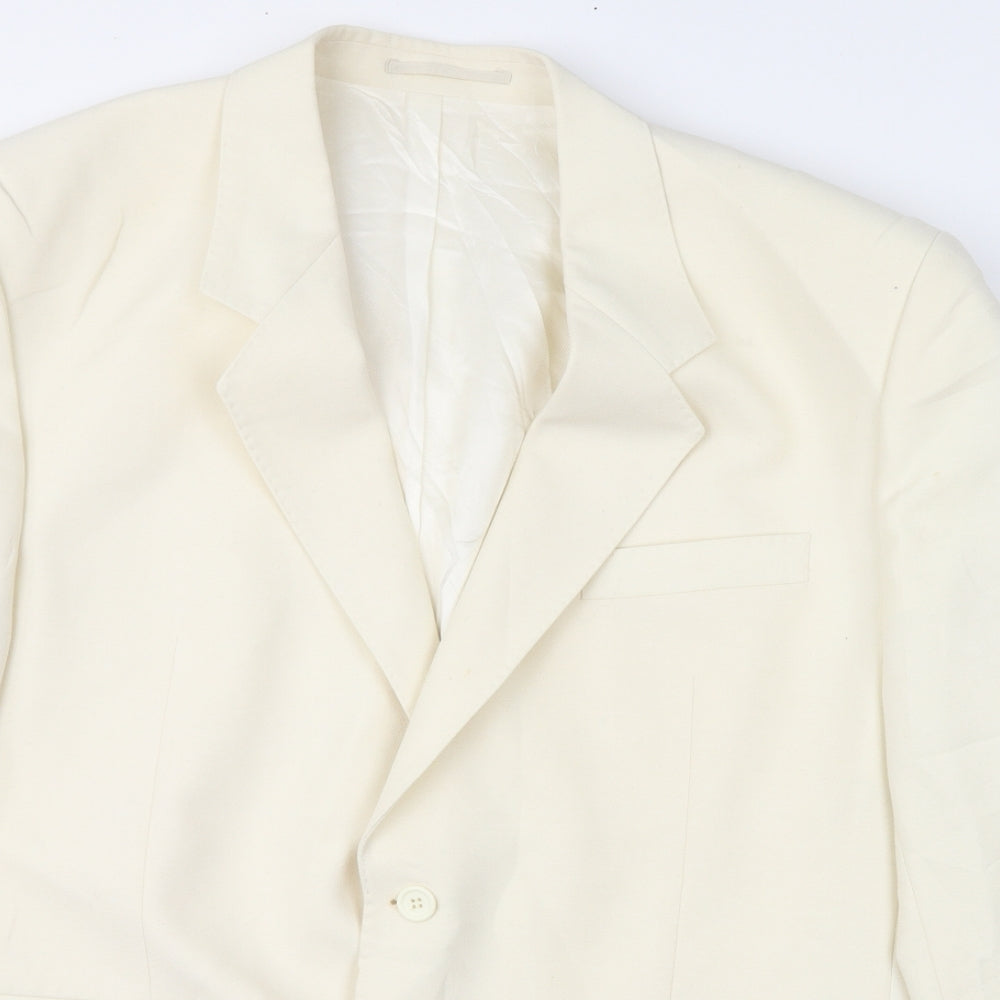 Leonardo Deici x Mens Ivory   Jacket Suit Jacket Size 46