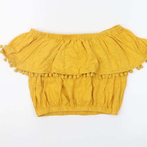 Primark Womens Orange   Cropped Blouse Size 8