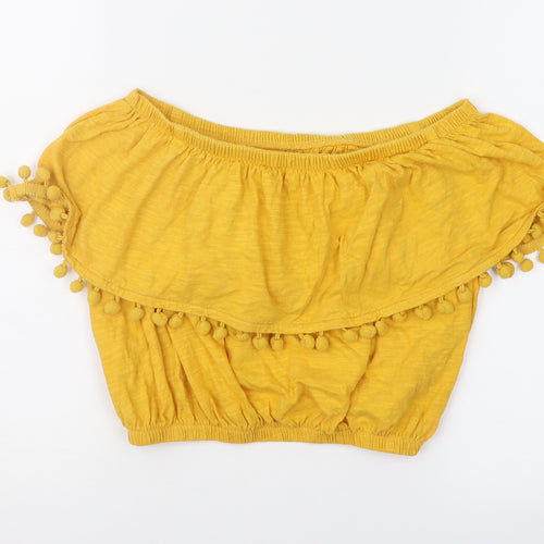 Primark Womens Orange   Cropped Blouse Size 8