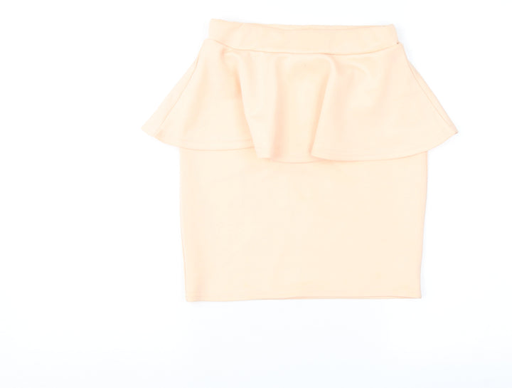 PRETTYLITTLETHING Womens Orange Straight & Pencil Skirt Size 6