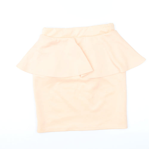 PRETTYLITTLETHING Womens Orange   Straight & Pencil Skirt Size 6