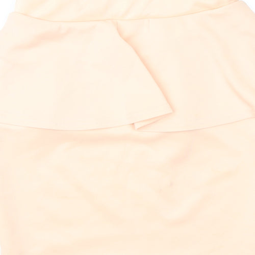 PRETTYLITTLETHING Womens Orange   Straight & Pencil Skirt Size 6