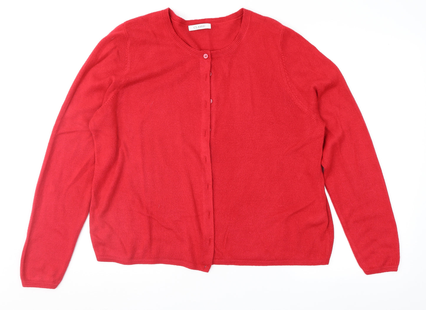 Marks and Spencer Womens Red   Cardigan Jumper Size 18