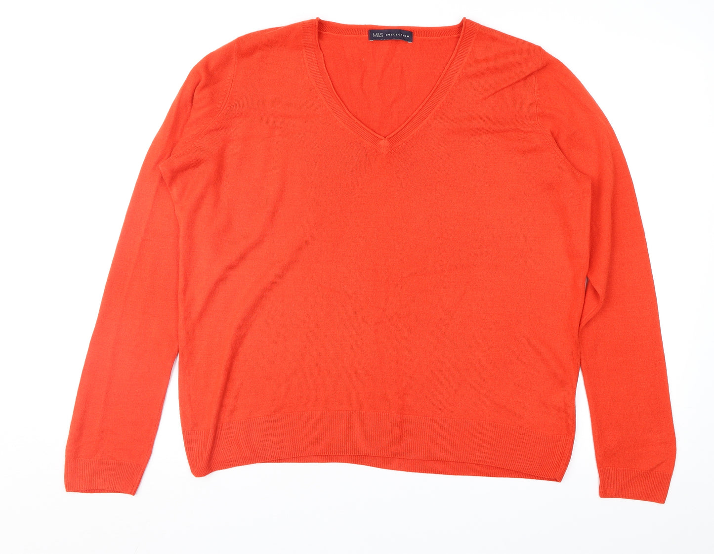 Marks and Spencer Womens Red   Pullover Jumper Size 18