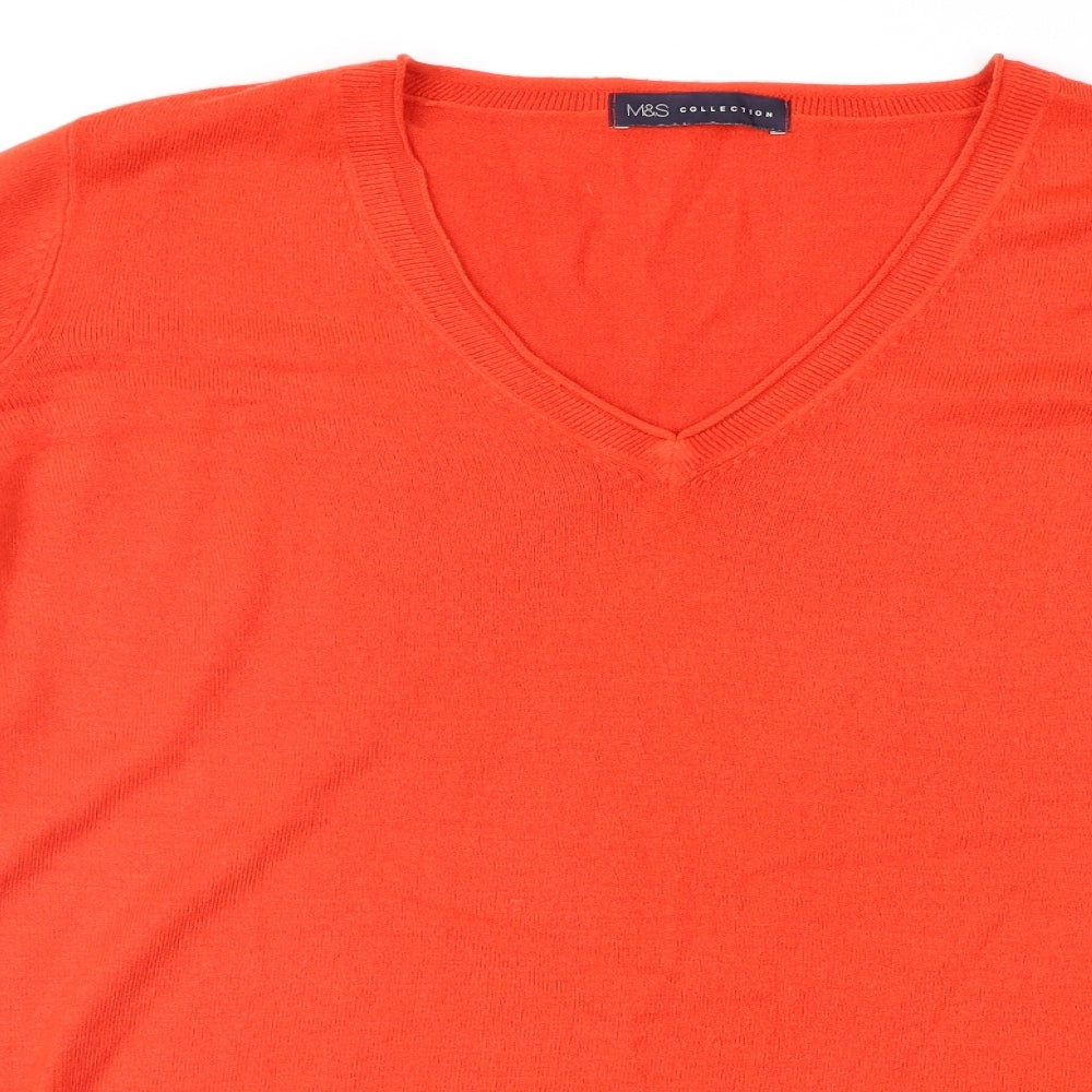Marks and Spencer Womens Red   Pullover Jumper Size 18