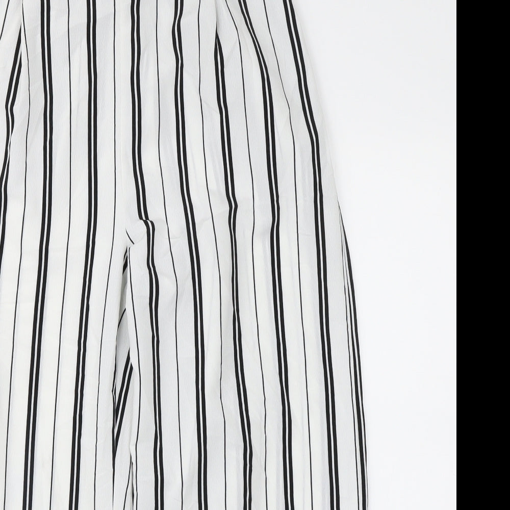 New Look Girls White Striped  Chino Trousers Size 14 Years