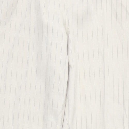 Dorothy Perkins Womens Beige Striped  Trousers  Size 14 L31 in