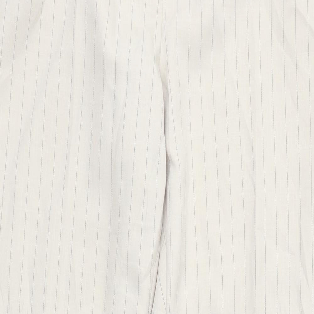 Dorothy Perkins Womens Beige Striped  Trousers  Size 14 L31 in