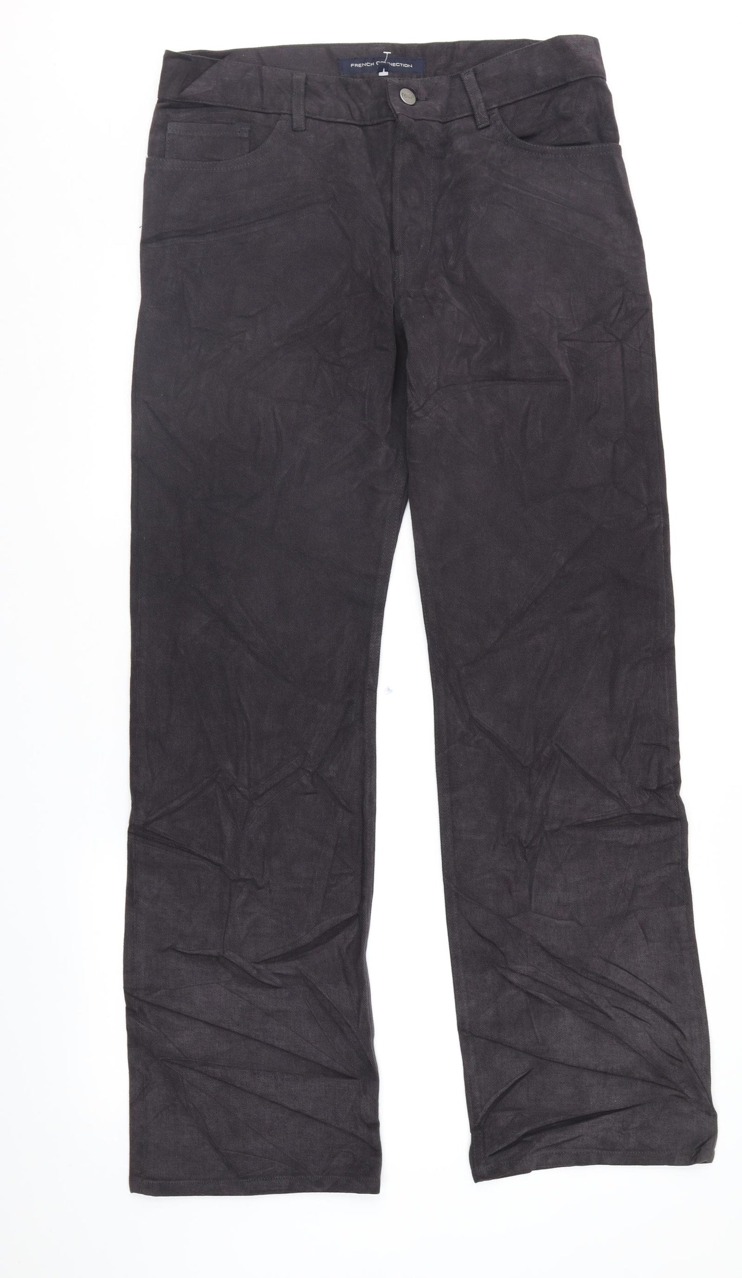 French Connection Mens Grey  Denim Straight Jeans Size 32 in L33 in