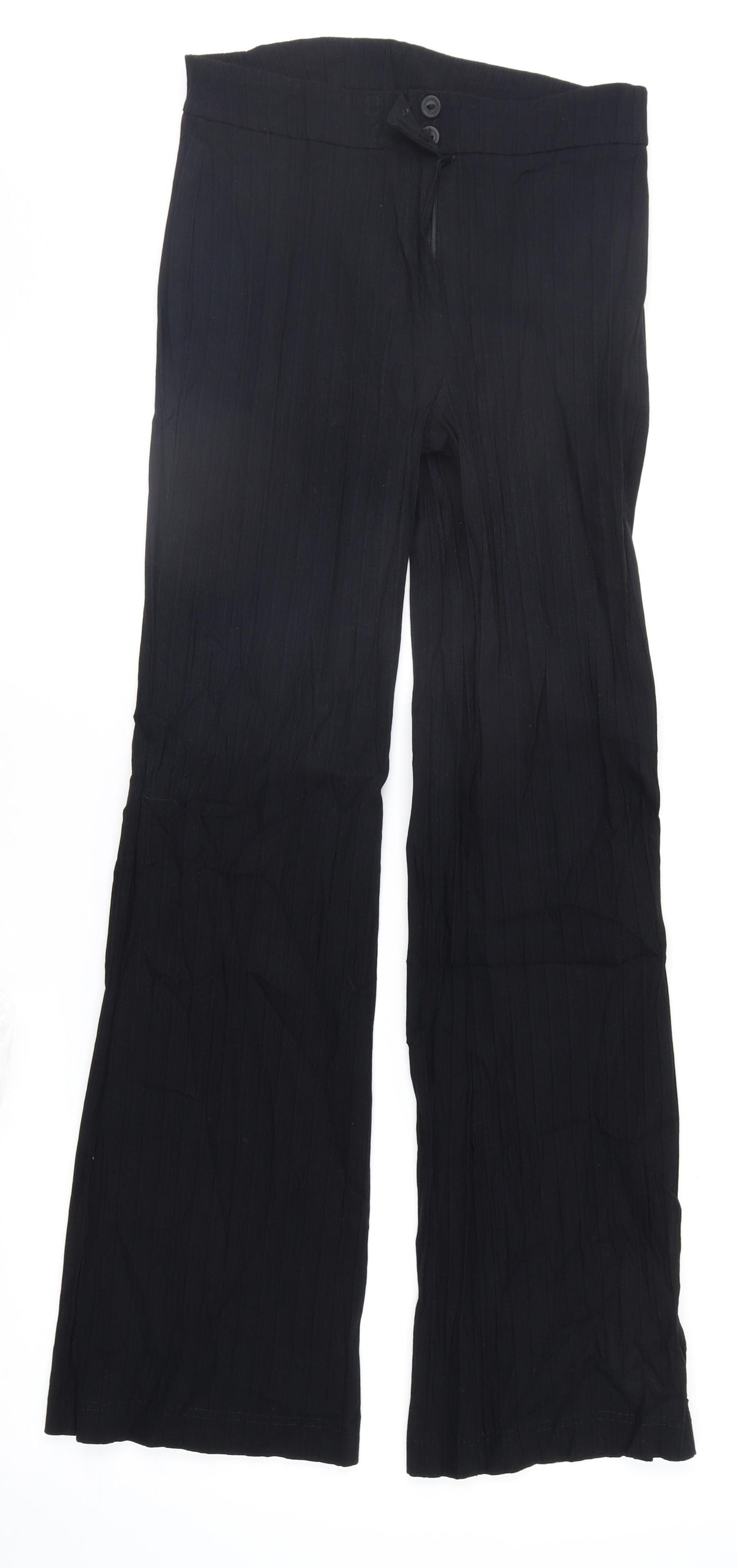 AMARANTO Womens Black Striped  Trousers  Size 10 L31 in