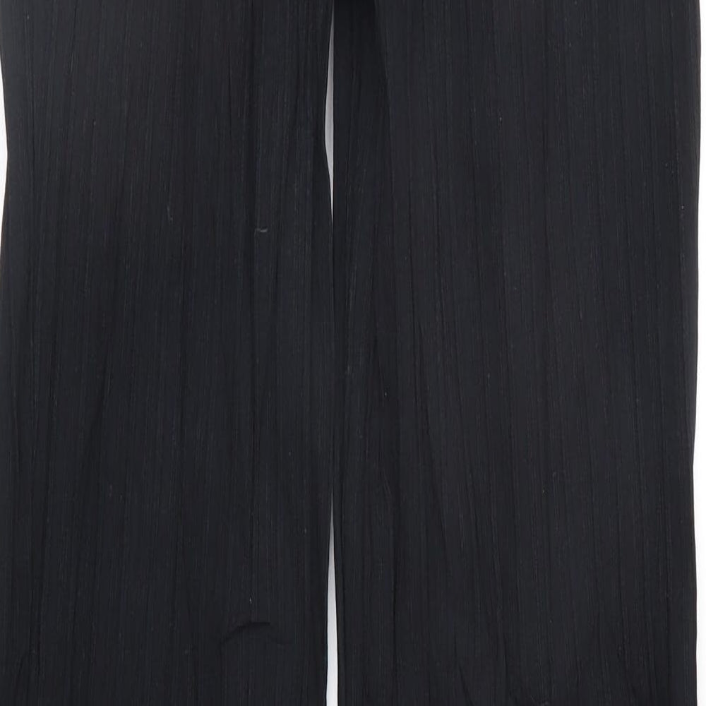 AMARANTO Womens Black Striped  Trousers  Size 10 L31 in