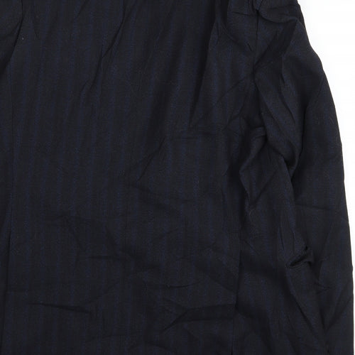 John Collier Mens Black Striped  Jacket Blazer Size 36