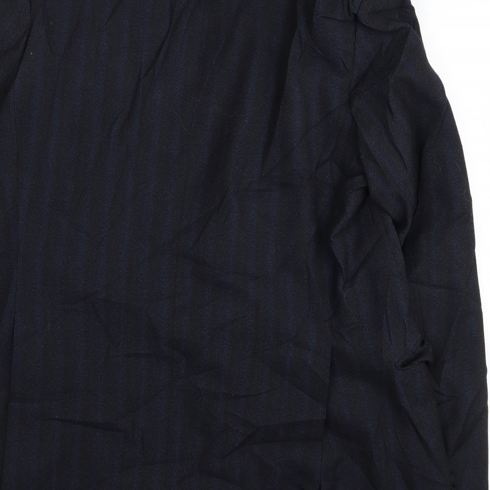 John Collier Mens Black Striped  Jacket Blazer Size 36