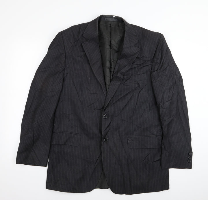 BHS Mens Grey Striped Jacket Blazer Size 42