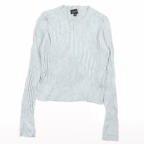 Topshop Womens Blue   Basic T-Shirt Size 10