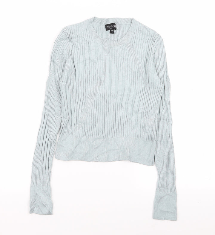 Topshop Womens Blue   Basic T-Shirt Size 10
