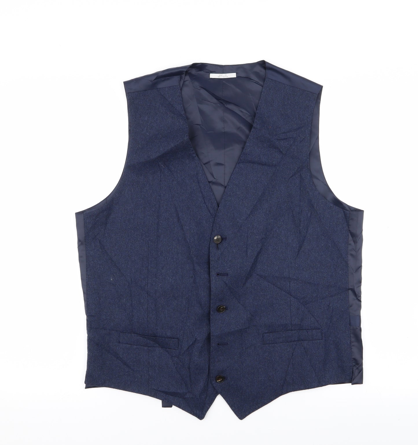 M&S Mens Blue   Jacket Suit Waistcoat Size L