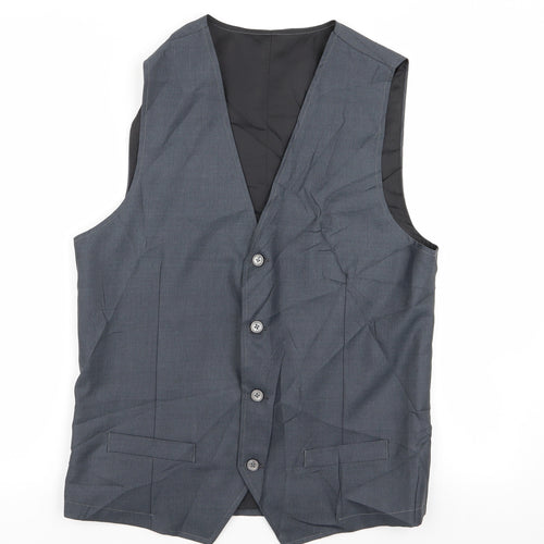 Preworn Mens Grey   Jacket Suit Waistcoat Size 36