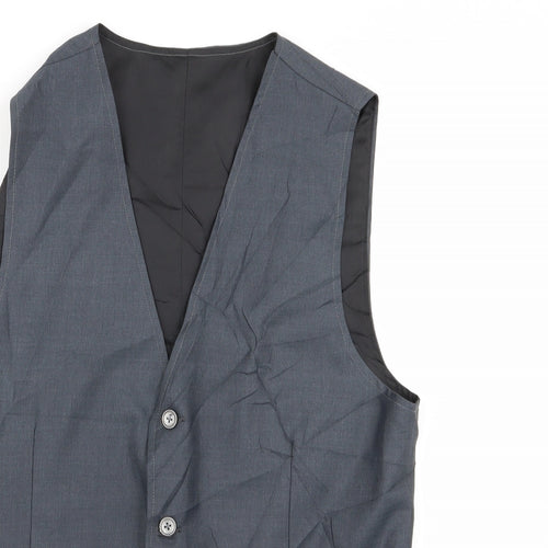 Preworn Mens Grey   Jacket Suit Waistcoat Size 36