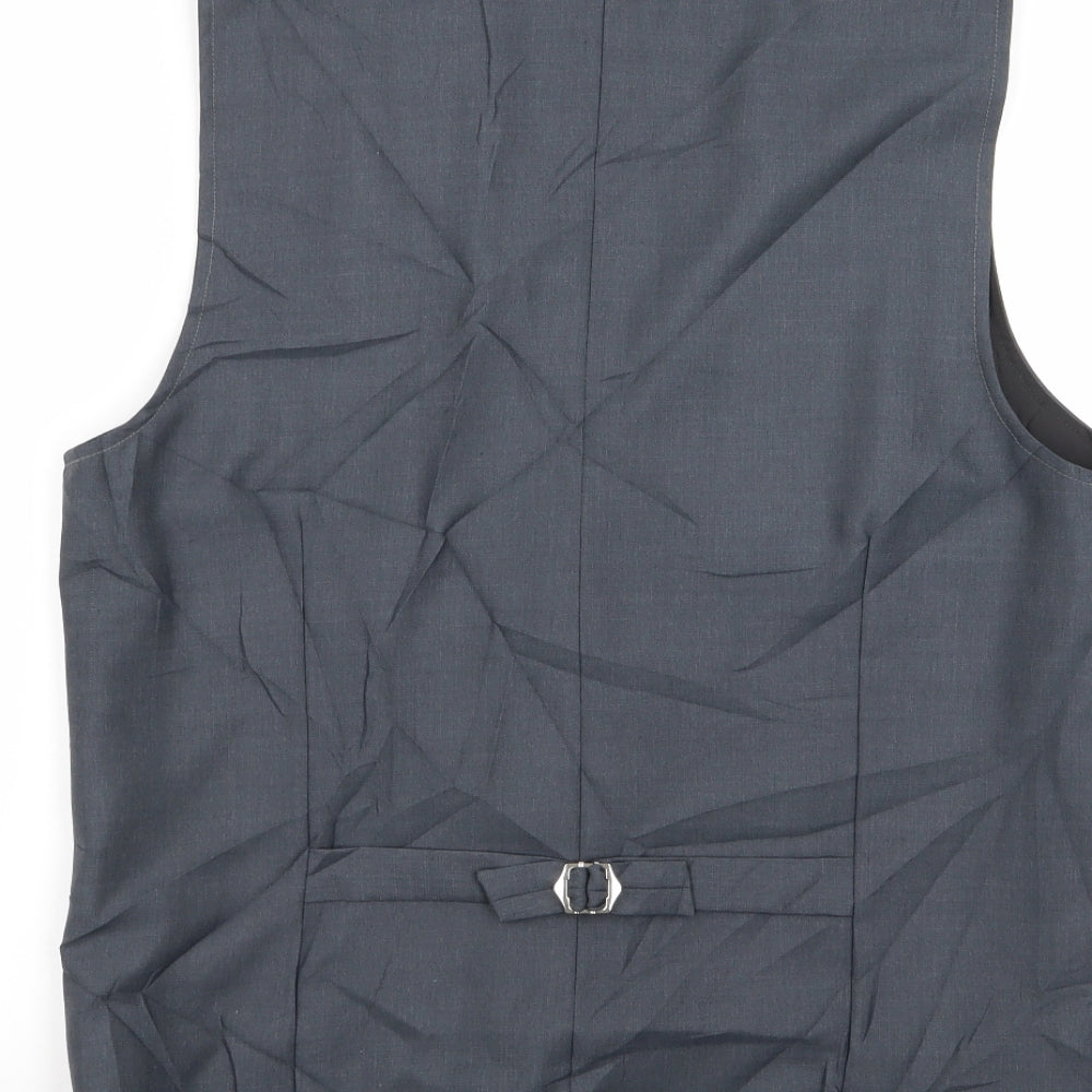 Preworn Mens Grey   Jacket Suit Waistcoat Size 36