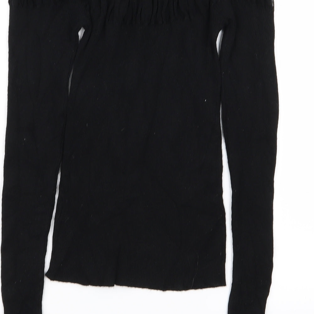 Per Una Womens Black   Basic T-Shirt Size 8