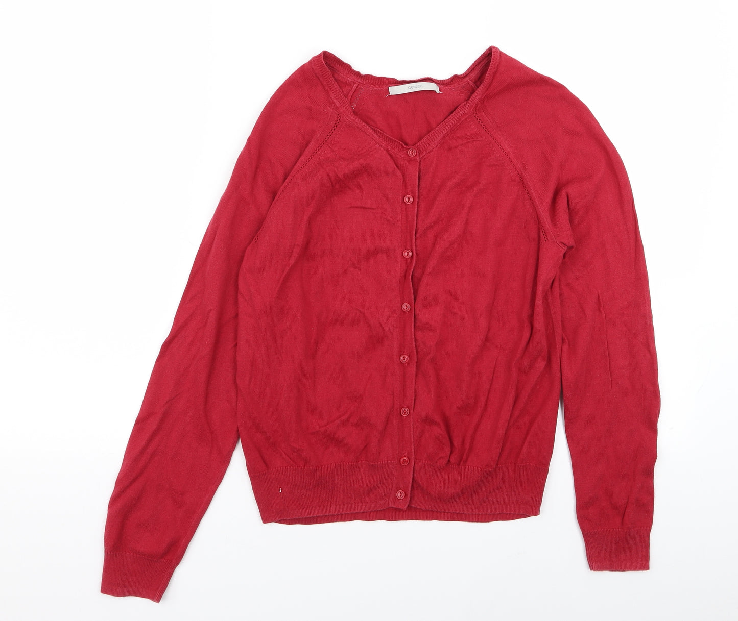Asda George Womens Red   Cardigan Jumper Size 12  - School Cardigan