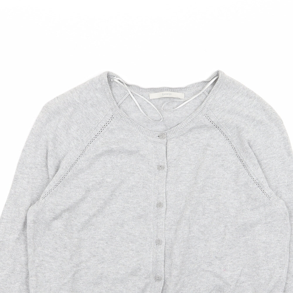 Asda George Womens Grey   Cardigan Jumper Size 12