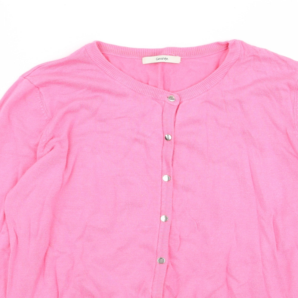 Asda George Womens Pink   Cardigan Jumper Size 12
