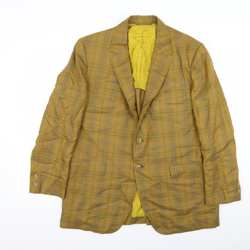 d.dappa & sons Mens Yellow Check  Jacket Blazer Size 44