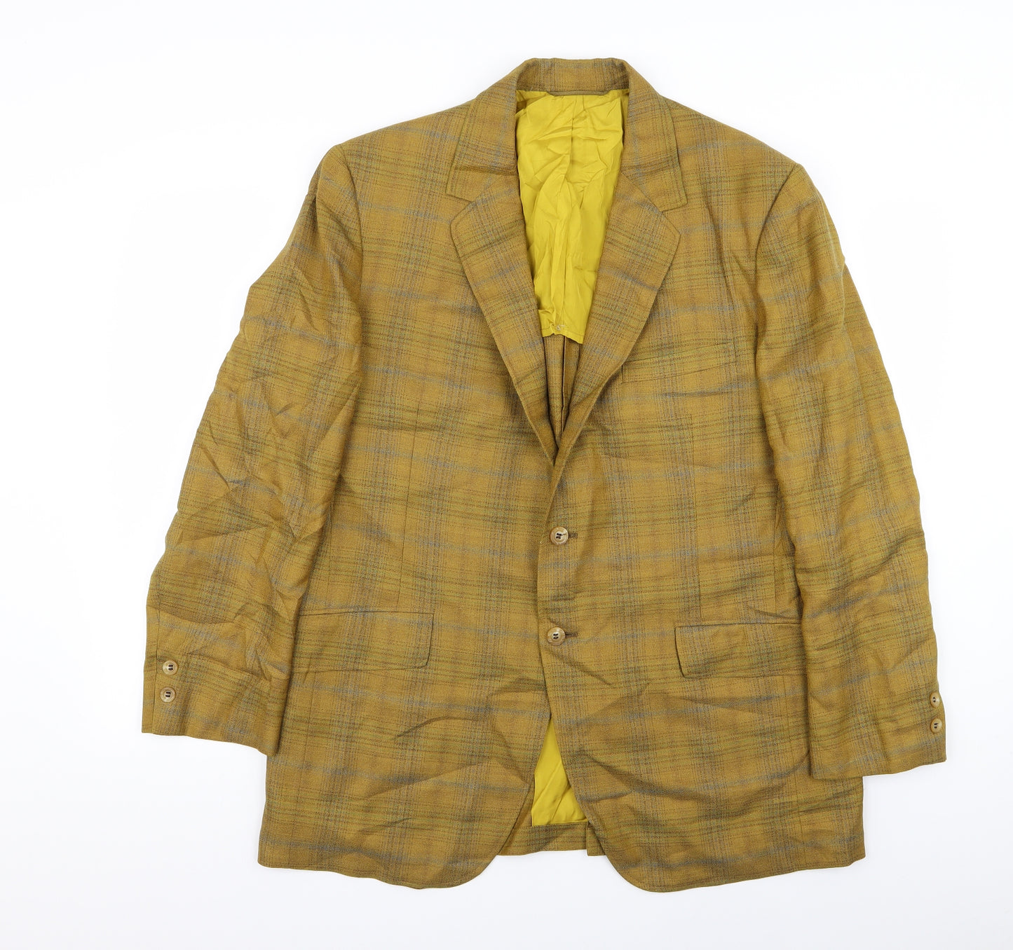 d.dappa & sons Mens Yellow Check  Jacket Blazer Size 44